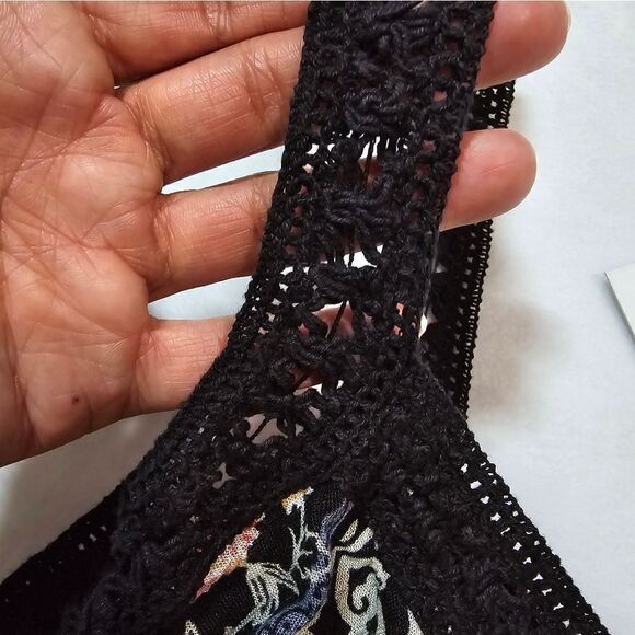 🌿Vintage design tank top/top, brand "Pinky". Size Small/M.With crochet details. - Picture 2 of 7